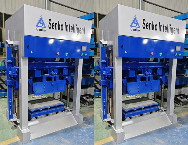 Machine à fabriquer des blocs à commande manuelle par boutons